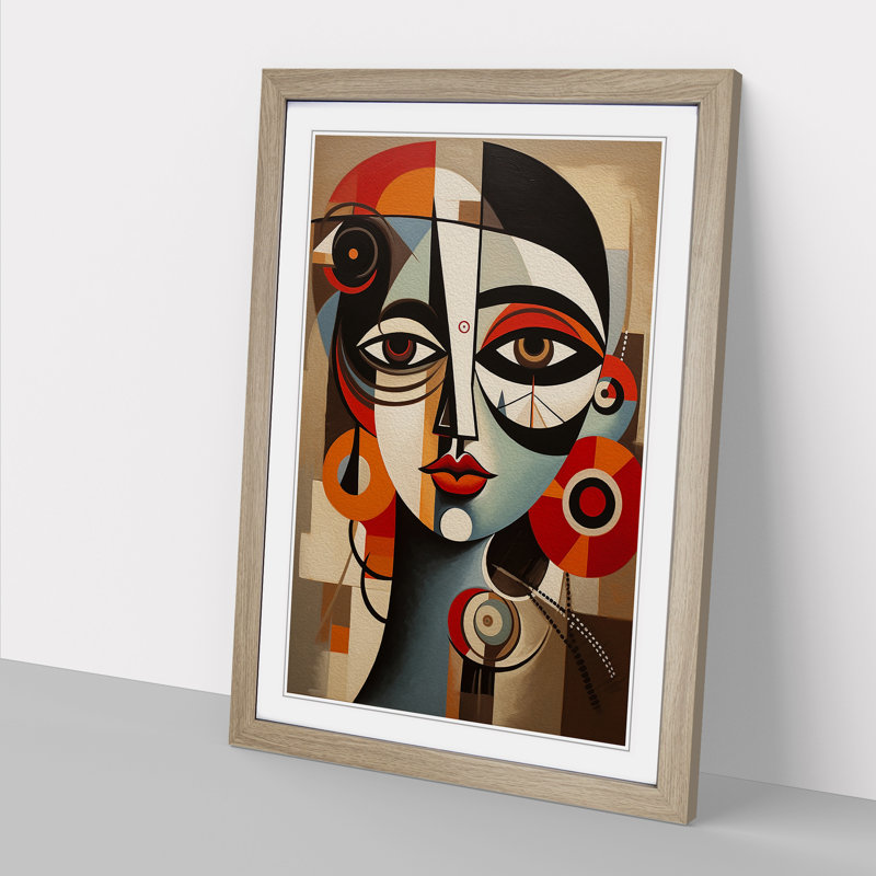 Pablo Picasso Art Deco Art - Framed Print, Oak Framed, 34cm H x 25cm W x 2cm D