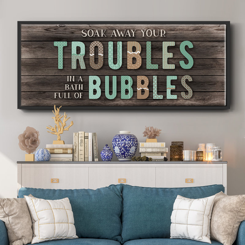 Troubles Bubbles - Toile encadrée, H 12 po x l 30 po