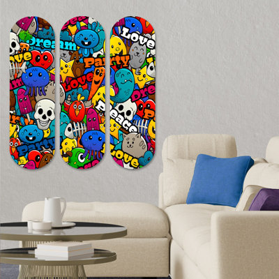 Stunning Decorative MDF Painting Set (3 Pieces), UV Printed, 27.6 x 27.6 inches Total | 100% MDF, Thickness: 0.3 inches | Perfect for Living Room, Bedroom, or Office Decor | Eye-Catching Wall Art