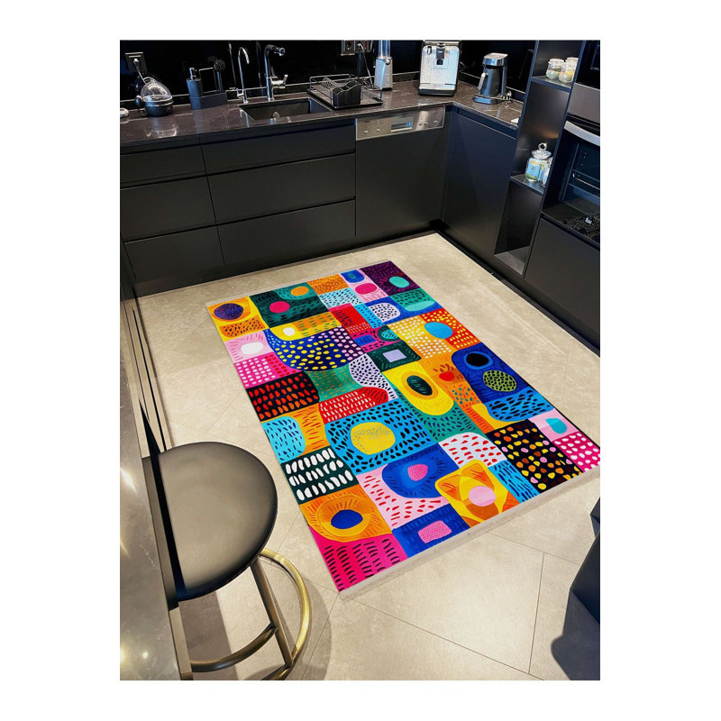 Tapis décoratif lavable à la machine Paris, Sous-tapis rectangulaire 4 pi 7 po x 6 pi 7 po inc