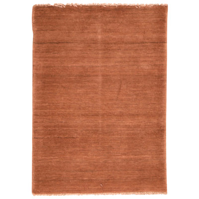 High-Quality Hand-Knotted Rust Area Rug