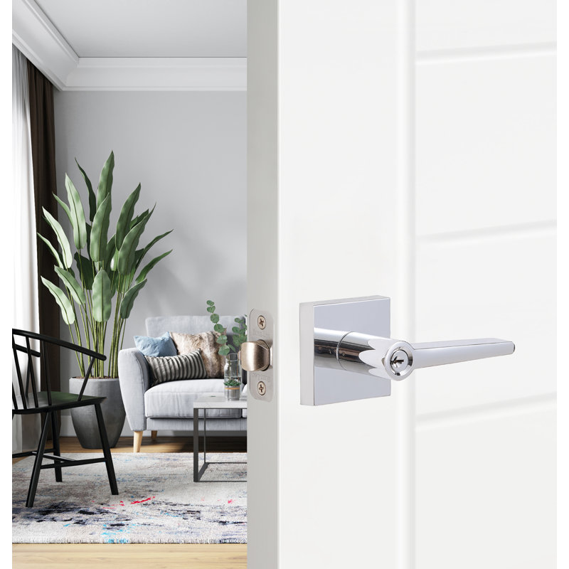 Levier d'entrée carré bâlois, Chrome poli