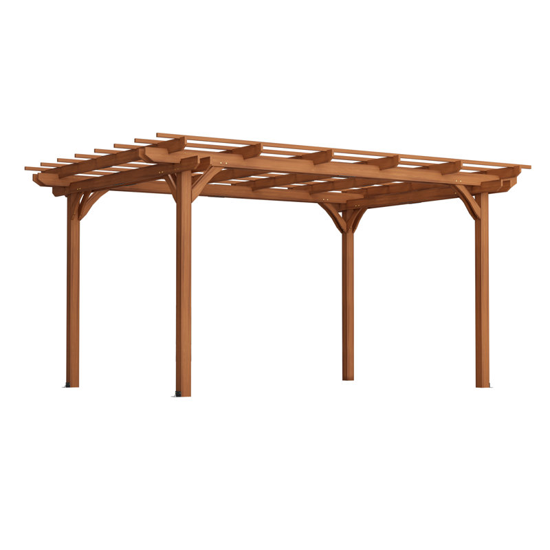 Solid Wood Pergola, 12 ft. W x 10 ft. D