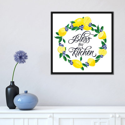 «Lemon Blueberry Kitchen Sign I», impression sur toile