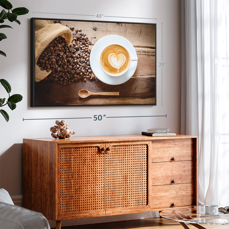 " Latte Coffee Wall Art ", 29" H x 43" W