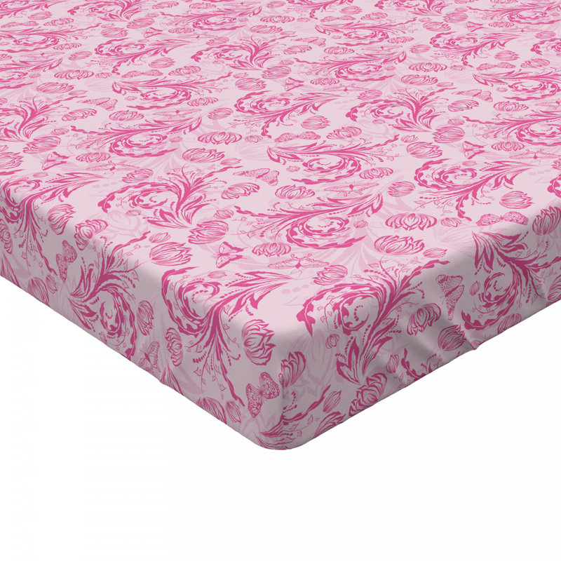 Microfiber Floral Fitted Sheet, Full Fitted Sheet