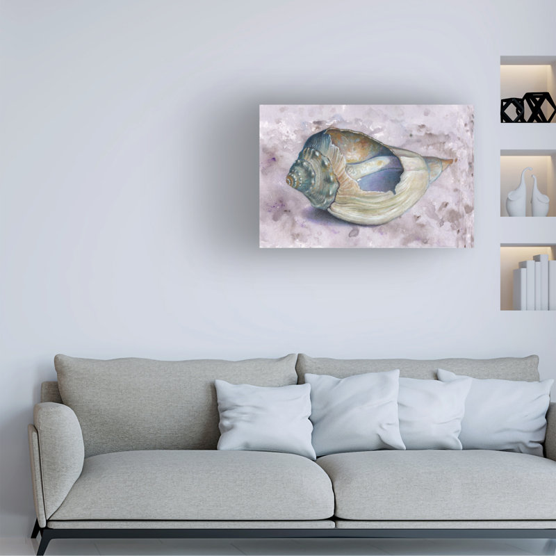 Art sur toile coquille de conque Donna Basile, H 12 po x l 19 po