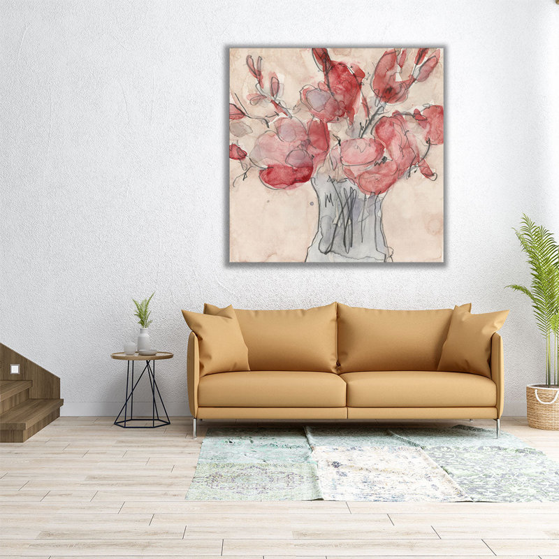 Bloom Bloom II - reproduction d'art sur toile, H 16 po x l 16 po