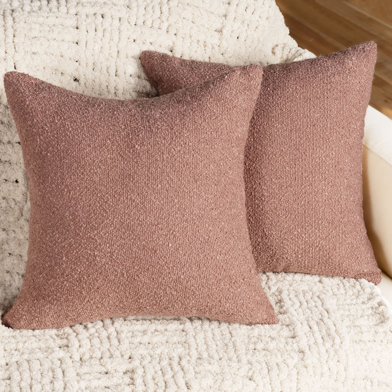 Housses de coussin décoratives douces texturées, Ocre
