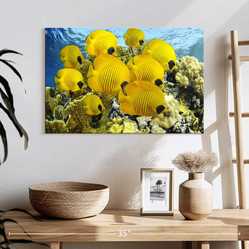 Crowle - poisson jaune, H 16 po x l 24 po