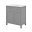 Meuble-lavabo 30 po avec lavabo, ensemble de meuble-lavabo simple autoportant avec tiroirs, une armoire et un tiroir basculant-1619119561