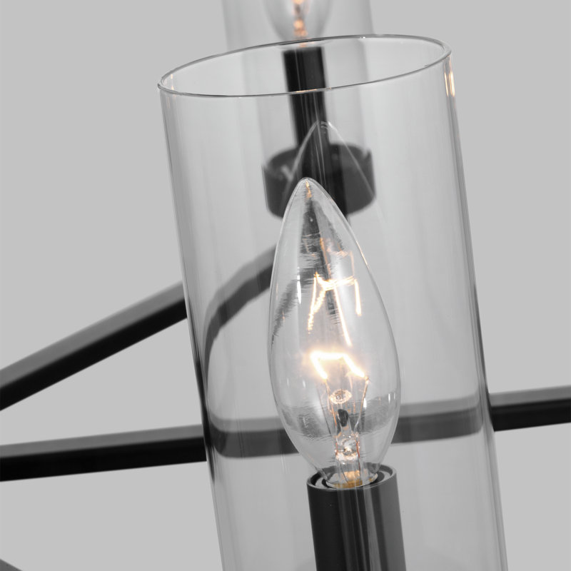 Lustre à neuf lumières Linley, non, Noir minuit