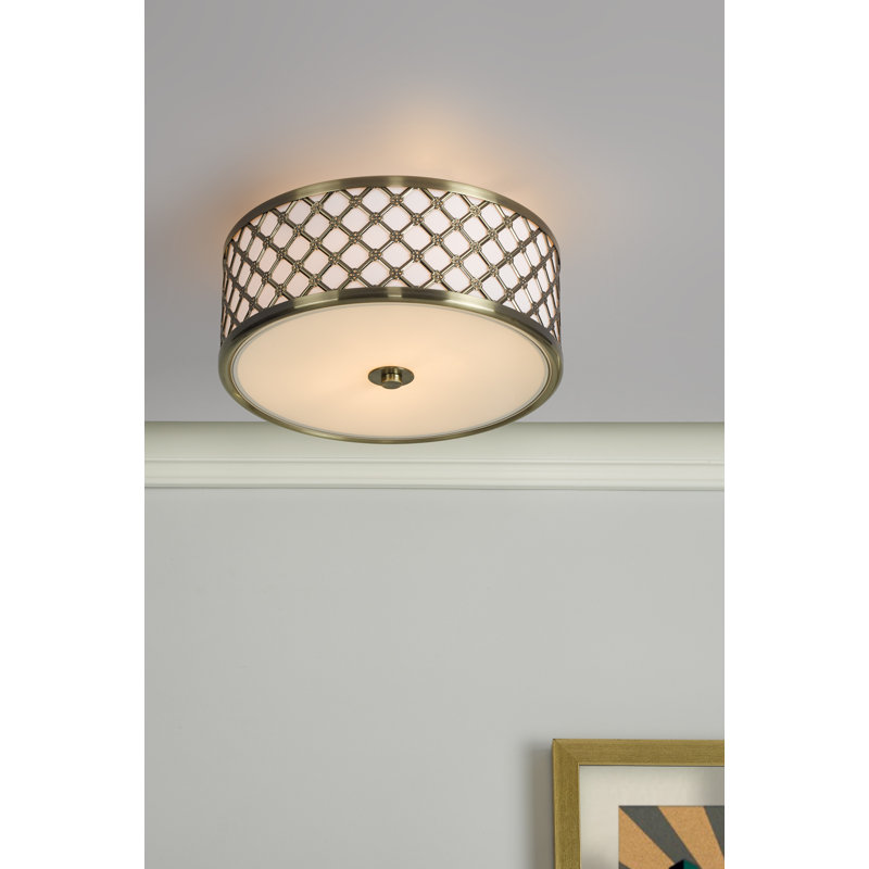 Andrasta Glass Flush Mount, Chrome