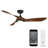 54" Swirl 3 - Blade Outdoor LED Smart Propeller Ceiling Fan with Remote Control and Light Kit Included-66203400