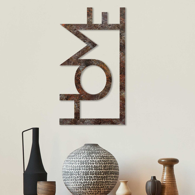 Hand-Painted Decorative Metal Wall Accessory, Antiquation Finish, 19.7 x 11.0 inches | Durable Metal Body, Thickness: 0.06 inches | Unique Home Decor, Perfect for Living Room, Bedroom & Office Wall Art