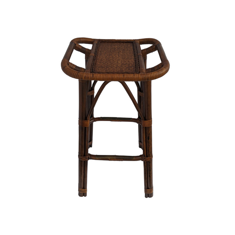  Oriental Rattan Backless Bar Stool Counter Height