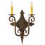 Applique murale bougie 2 lumières Angelique-16183327