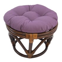 My Infinity Store 16 Plush Round Tufted Chair Pad/Cushions Tie-Backs ( Purple,4 Piece) 