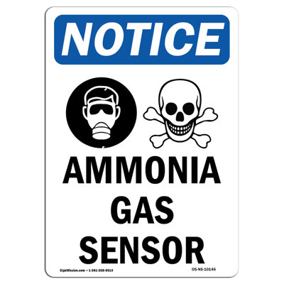 Ammonia Gas Sensor Sign with Symbol