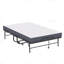 Lit simple, grand lit pliant de 75 po x 46 po pour les personnes de grande taille, lit escamotable extra long et large avec mousse à mémoire de forme de 5 po, lit d'invité robuste d'une capacité de 450 lb, lit portable spacieux