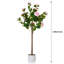 Arbre de camélia artificiel en pot pour le bureau extérieur-1234639426