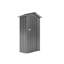 Armoire extérieure en fer galvanisé, imperméable et antirouille, verrouillable en toute sécurité, facile à démonter, idéale pour les terrains de camping dans les arrière-cours, hauteur de 69,68 po, noir, rangement moderne avec fer, conception, système de verrouillage,