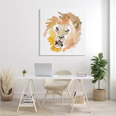 Lion's Mane Sun Portrait, safari minimaliste, ferme grise rustique, estampe numérique, art texturé par Verbrugge