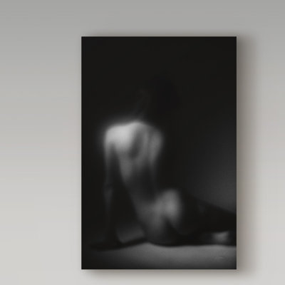 « silhouette of body », reproduction de photo sur toile tendue