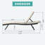 Ensemble de 2 chaises longues de patio
