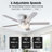 Vaczon 52" 5 - Blade Modern Flush Mount Ceiling Fan with Light Kit and Remote Control
