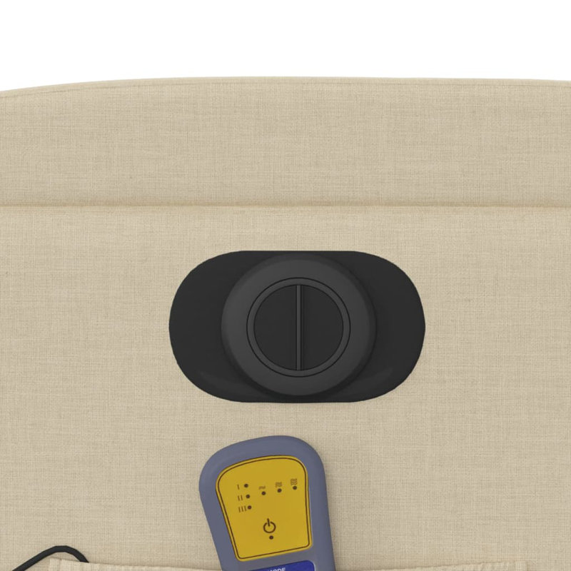 Fauteuil de massage inclinable électrique, Polyester crème