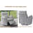 Upholstered Power Rock Swivel Recliner Chair-925351749