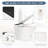 Heated Seat Smart Toilet, One Piece Toilet With Auto Flush, , Foot Sensor Blue Night , Knob Operated, Power Outage Flushing, Soft Close Cover, White Bathroom Gear Seat, One Automatic Without Bidet,