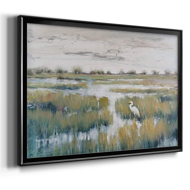 " Marshland View VI ", Black, 14" H x 20" W x 1.5" D