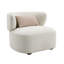 Élégant fauteuil bouclé beige avec coussin en mousse et support ergonomique élégant