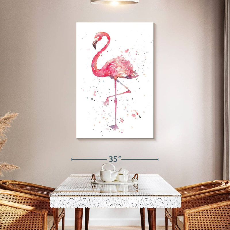 Brampt A Flamingo's Fancy, H 48 po x l 32 po