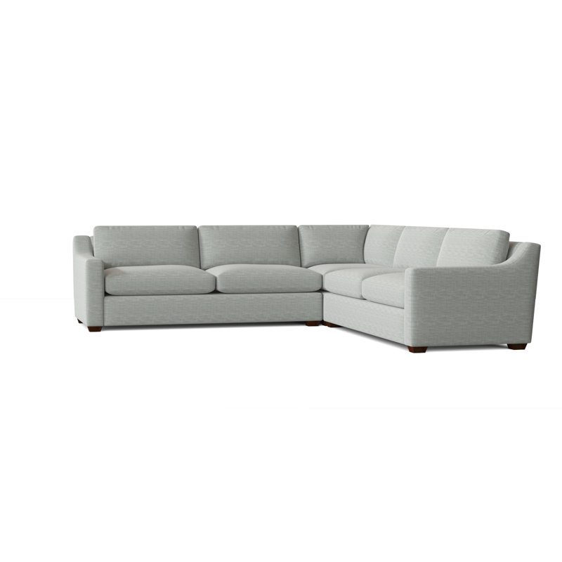 Rhodes 3 - Piece Upholstered Sectional, Brown, Bella Cocoa Performance Velvet