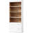 5-Tier White Bookcase With 2 Drawers Storage Organizer