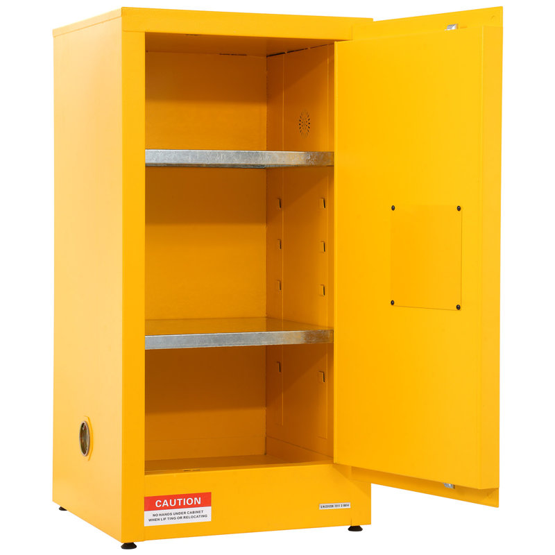 Flammable Cabinet 18.1" X 18.1" X 35.4", Galvanized Steel Safety Cabinet, Adjustable Shelf Flammable Storage Cabinet, For Commercial Industrial And Home Use