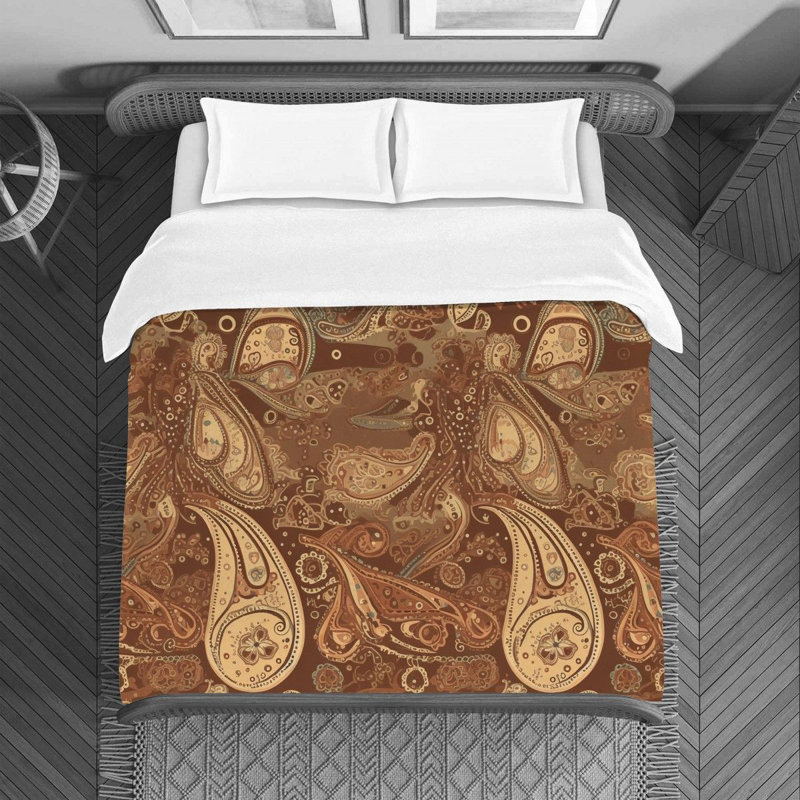 Paisley Bedding, Queen Duvet Cover