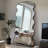 Arched Gold  Metal Oversized Full-Length Mirror-697737995-697738231