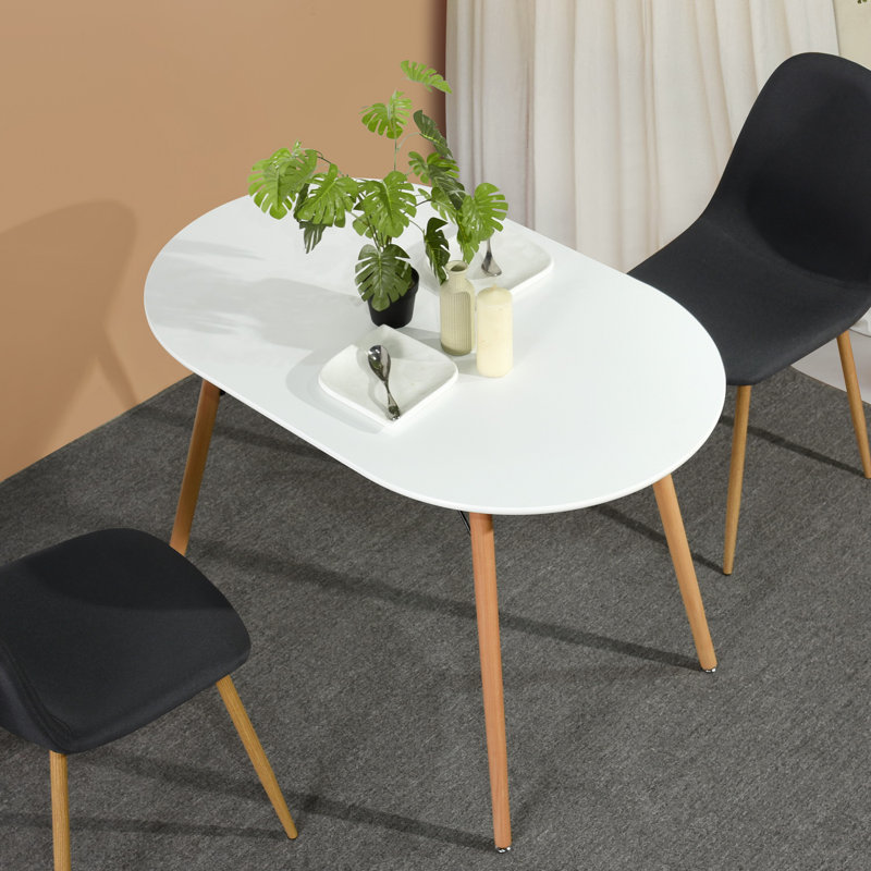 Adair Oval Solid Wood Base Dining Table, 74cm 110cm x L x 70cm W