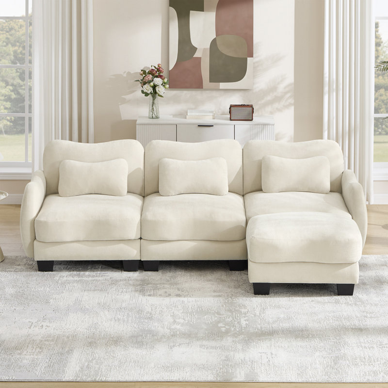 Canapé Elegant Everyday Comfort, Beige Chenille