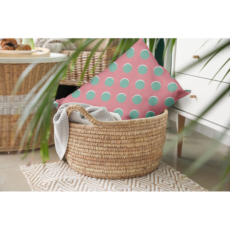 Coussin décoratif géométrique intérieur / extérieur en polyester, H 14 po x l 20 po, Rectangle