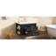 Meuble-lavabo mural de 30 po avec meuble-lavabo flottant avec 2 tiroirs, lavabo simple en céramique à 3 trous et meuble-lavabo moderne noir-733052578