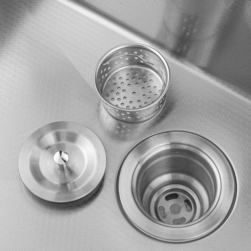 Robinet rétractable à simple cuve d'évier de cuisine 304 30 "x 18" Whale Waterfall Bonde en acier inoxydable avec accessoires de lave-vaisselle