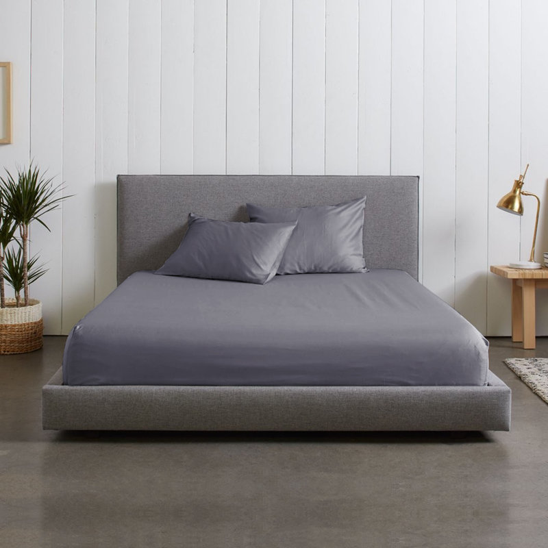 Microfiber Brushed Fitted Sheet, Super King (6'), Charcoal