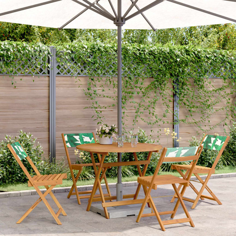 Round 5 - Piece 4 - Person 90Cm L Outdoor Table Set