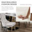 Ensemble de 4 chaises de salle à manger rembourrées en velours avec pieds argentés-2134824455-2134824458