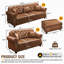Canapé brun Chesterfield-251052191